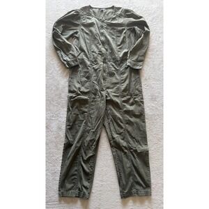 Old Navy‎ Women's Large Olive Green Jumpsuit Utility Style Full Zip Long Sleeve